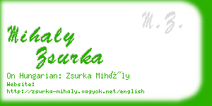 mihaly zsurka business card